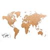 MiMi Innovations Ścienna mapa świata Luxury, puzzle, brąz, 150x90 cm