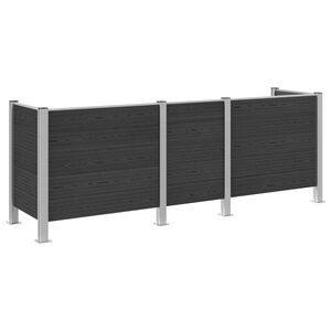 vidaXL Ogrodzenie na Kosz na Śmieci Szary 315 x 85 x 115 cm