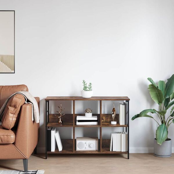 vidaXL P&oacute;łka na książki Dąb wędzony 102 x 32 x 72,5 cm