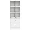 vidaXL Highboard Biały 45.5 x 34 x 127 cm Materiał drewnopochodny