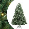 vidaXL Sztuczna choinka z zawiasami zielony 210 cm PVC i Metal
