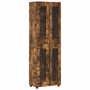 vidaXL Highboard z p&oacute;łką FLORIN Dąb wędzony 60 x 35 x 182 cm