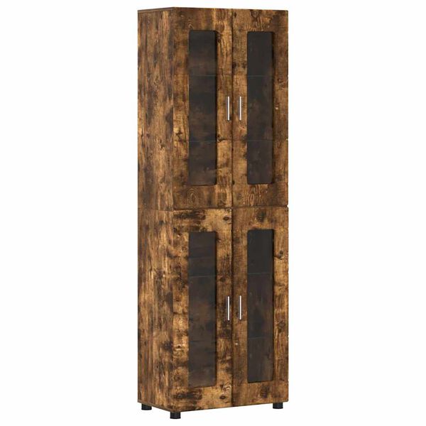 vidaXL Highboard z p&oacute;łką FLORIN Dąb wędzony 60 x 35 x 182 cm