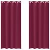 vidaXL Firany blackout z k&oacute;łkami 2 szt. Czerwone wino 245 x 140 cm