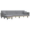 vidaXL Sofa rozkładana L, jasnoszara, 275x140x70 cm, tkanina