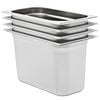 vidaXL Pojemniki gastronomiczne 4 szt. GN 1/3, 200 mm, stal nierdzewna