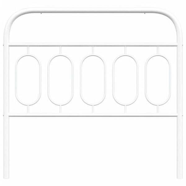 vidaXL Metalowe wezgłowie, białe, 100 cm