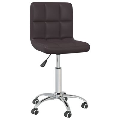 vidaXL Obrotowe krzesła stołowe, 4 szt., brązowe, sztuczna skóra