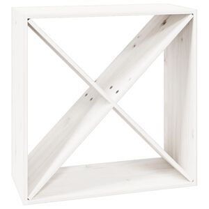 vidaXL Szafka na wino, biały, 62x25x62 cm, lite drewno sosnowe