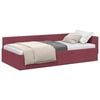 vidaXL Rama ł&oacute;żka narożnego Czerwone wino 80 cm x 200 cm tkanina