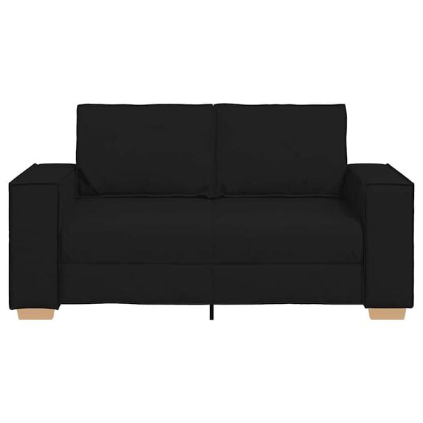 vidaXL Sofa 2-osobowa Czarna 160x78x84 cm Tkanina