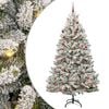 vidaXL Sztuczna choinka 210 cm 300 LED Ciepła biel PVC i stal