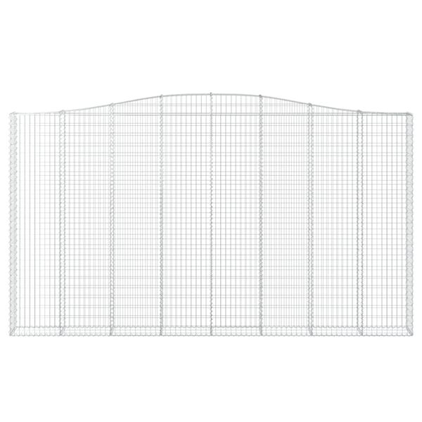 vidaXL Kosze gabionowe, 3 szt, 400x30x220/240 cm, galwanizowane żelazo