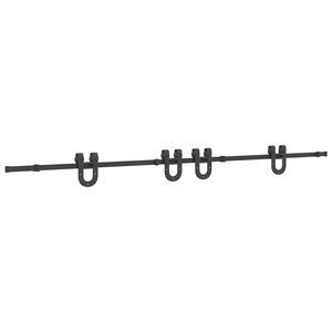 vidaXL System do montażu drzwi przesuwnych, 366 cm, stal, czarny