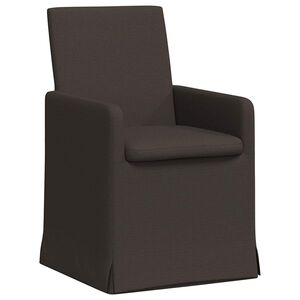vidaXL Krzesła jadalne 2 szt. Pł&oacute;tno ciemno szary 57 x 67 x 95 cm
