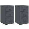 vidaXL Szafki nocne, 2 szt., antracytowe, 34,5x39x62 cm, stal