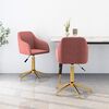 vidaXL Obrotowe krzesła stołowe, 2 szt., r&oacute;żowe, aksamitne