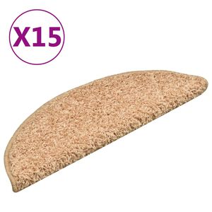 vidaXL Maty na schody 15 szt. 56x17x3 cm, złote, p&oacute;łokrągłe