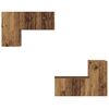 vidaXL Zestaw szafek RTV 4 pcs Stare drewno Materiał drewnopochodny