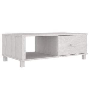 vidaXL Stolik kawowy HAMAR, biały, 100x55x35 cm, drewno sosnowe
