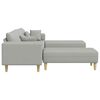 vidaXL Sofa z poduszką 3 pcs Szary chmur tkanina
