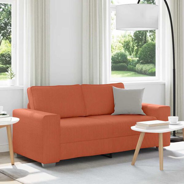 vidaXL Sofa dwuosobowa, czerwono-pomarańczowa, 180x77x82 cm