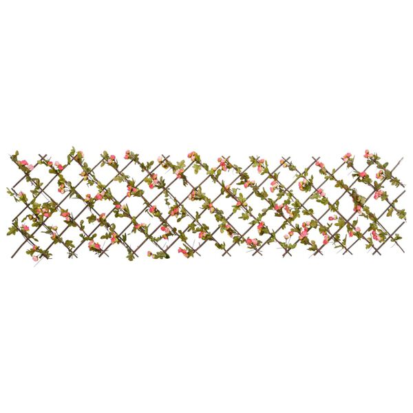 vidaXL Kratki ze sztucznym bluszczem, rozsuwane, 5 szt., ciemny róż