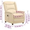 vidaXL Elektryczny fotel masujący, kremowy, tkanina