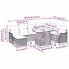 vidaXL Zestaw Sof na Ogr&oacute;d z poduszką 9 pcs Czarny Polirattan