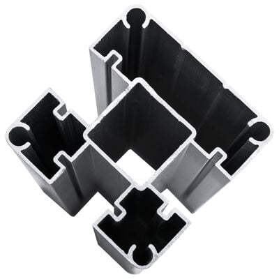 vidaXL Ogrodzenie WPC, 4 panele kwadratowe, 1 skośny 792x186 cm, szare