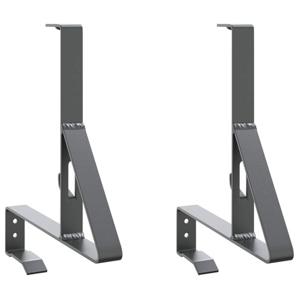 vidaXL Wsparcie dla zabezpieczenia śniegu 2 pcs Antracyt Stal
