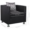 vidaXL Fotel Cube Czarny Ekosk&oacute;ra
