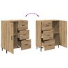 vidaXL Highboard 2 pcs Dąb rzemieślniczy Materiał drewnopochodny
