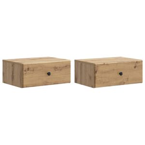 vidaXL Wisząca Szafka Nocna 2 szt. Dąb artisan 49 x 34,5 x 20 cm