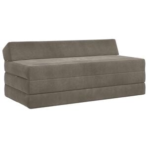 vidaXL Składana Sofa Ł&oacute;żko jasnoszary 120 x 60 x 49 cm tkanina