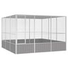 vidaXL Woliera, szara, 302,5x324,5x211,5 cm, galwanizowana stal