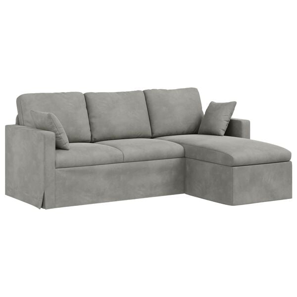vidaXL Sofa Jasnoszary