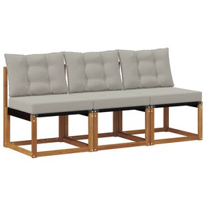 vidaXL 3 szt. Sofa środkowa na zewnątrz Naturalny