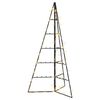 vidaXL Metalowa choinka z LED KUOPIO 100 cm Ciepła biel Stal Czarny