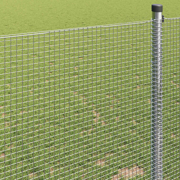 vidaXL Spawana siatka ogrodzeniowa Srebrny 0.8 x 50 m