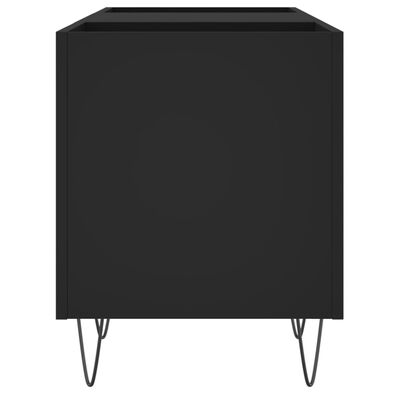 vidaXL Szafka na płyty, czarna, 121x38x48 cm, materiał drewnopochodny