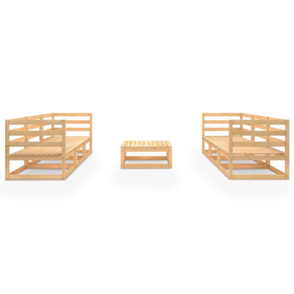 vidaXL 7-cz. zestaw mebli wypoczynkowych do ogrodu, drewno sosnowe