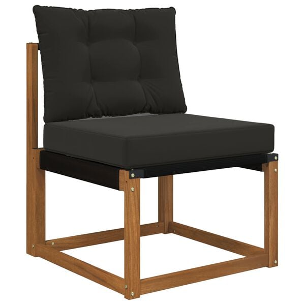 vidaXL Poduszka do sofy na zewnątrz 2 pcs Czarny Poliester