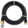 vidaXL Wąż ssący z mosiężnymi złączami, czarny, 1,1" 10 m, PVC