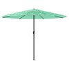 vidaXL Parasol ogrodowy na stalowym słupku, zielony, 324x324x247 cm