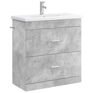 vidaXL Zestaw mebli łazienkowych Betonowy szary 81 x 40 x 84,5 cm