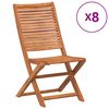 vidaXL Krzesła składane 8 szt. 51x66x95 cm Drewno akacjowe