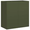 vidaXL Donica, oliwkowa, 80x40x80 cm, stal walcowana na zimno
