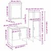 vidaXL Zestaw mebli łazienkowych 3 pcs Czarny Materiał drewnopochodny