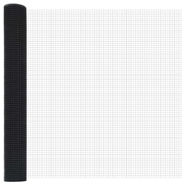 vidaXL Spawana siatka ogrodzeniowa Szary 1.2 x 25 m